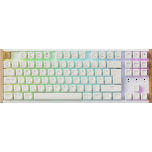 Keychron K8 HE Bluetooth / vezeték nélküli magyar Gateron double-rail magnetic nebula mechanikus billentyűzet fehér