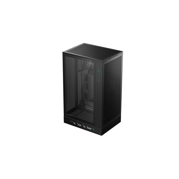 DEEPCOOL Ház Micro-ATX CH270 DIGITAL, Tápegység nélkül, fekete, Üvegfalú