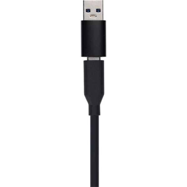 Obsbot USB-C 3.0 -> USB-C 3.0 M/M adatkábel 1.5m fekete +USB-A adapter