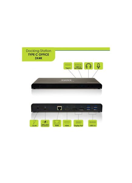Port Designs Docking Type-c Office 3x 4k
