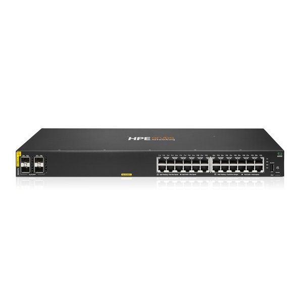 HPE Aruba Networking CX 6000 24p 10M/100M/1G Class4 PoE 4p SFP 1G 370W Switch