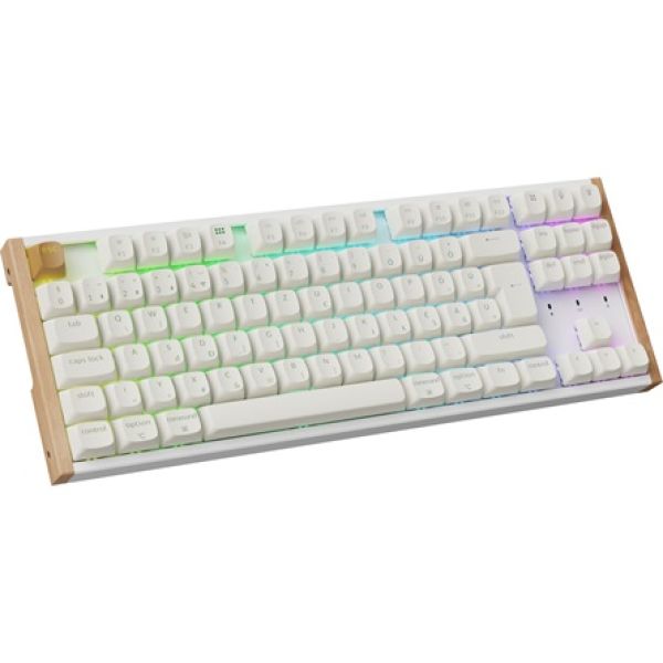 Keychron K8 HE Bluetooth / vezeték nélküli magyar Gateron double-rail magnetic nebula mechanikus billentyűzet fehér