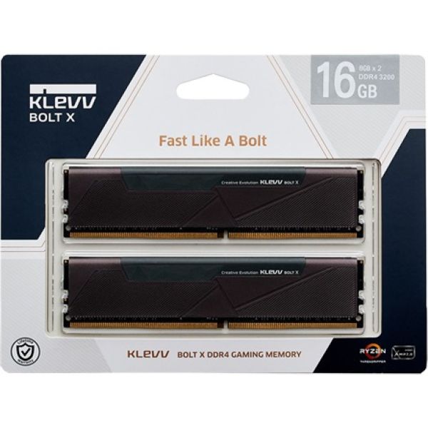 KLEVV BOLT X 32GB 3600MT/s DDR4 memória CL18 Kit of 2 fekete