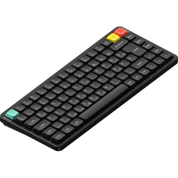 NuPhy Air75 V3 Bluetooth / vezeték nélküli magyar Gateron Red nano mechanikus billentyűzet fekete