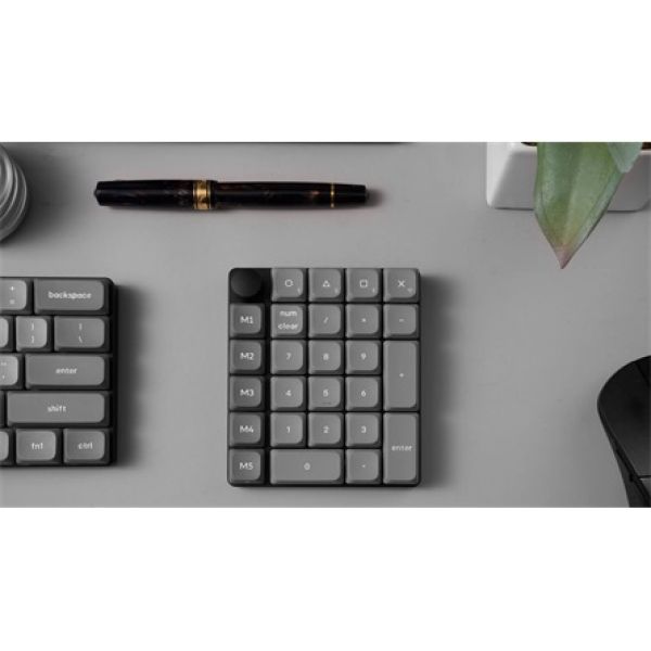 Keychron K0 Max Bluetooth / vezeték nélküli Milk POM Red mechanikus numerikus billentyűzet fekete