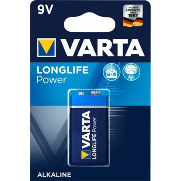 Varta Longlife power 9V PP3 (6LR61) alkáli elem 1db