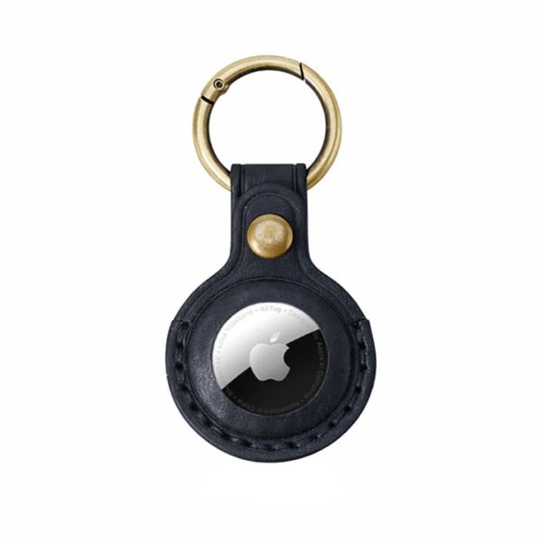 Mobile Origin AirTag Leather Keychain A6 Black