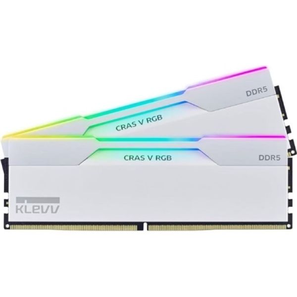 KLEVV CRAS V 32GB 6000MT/s DDR5 memória CL30 Kit of 2 fehér RGB