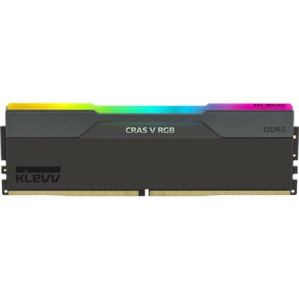KLEVV CRAS V 64GB 6000MT/s DDR5 memória CL30 Kit of 2 fekete RGB
