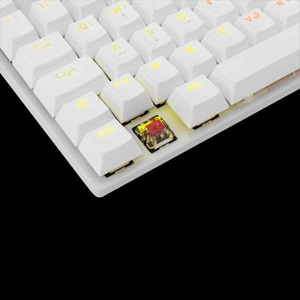 White Shark WS GK-2106W/R-US COMMANDOS fehér mechanikus angol (red switch) gamer billentyűzet