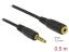 DeLock Extension Cable Stereo Jack 3.5 mm 5 pin male to female 0,5m black