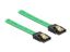 DeLock SATA3 50cm data cable metal clips UV Green
