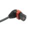 ACT Powercord Schuko CEE 7/7 male (angled) - C13 IEC Lock (down angled) 3m Black