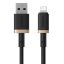 Baseus Dura Series 2.4A USB to Lightning Fast Charging cable 1m Black Gold