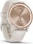 Garmin Vivomove Trend Peach Gold Stainless Steel Bezel with Ivory Case and Silicone Band