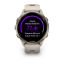 Garmin Forerunner 970 Soft Gold Titanium with French Grey Case and French Grey/Translucent Indigo Band