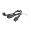 ACT Powercord Schuko CEE 7/7 male (angled) - C19 IEC Lock 2m Black