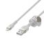 Belkin BOOST CHARGE PRO Flex USB-A to LTG, Braided Silicone Cable - 3M - White