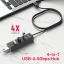 Unitek 4-in-1 USB-A 5Gbps Hub Black