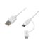 Logilink USB 2.0 cable USB-A/M to Micro-USB + Lightning/M 1m White