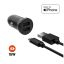 FIXED Dual USB Car Charger 15W + USB/Lightning Cable Black
