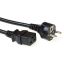 ACT Powercord mains connector Schuko CEE 7/7 male (straight) - C13 IEC 5m Black