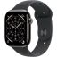 Apple Watch S11 Cellular 46mm Slate Titanium Case with Black Sport Band S/M