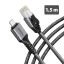 AXAGON ADE-CM15 USB-C Gigabit Ethernet adapter with integrated CAT6 RJ-45 network cable 1,5m Black