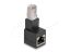 DeLock RJ45 plug to RJ45 jack Adapter Cat.6A 90° downwards angled Black