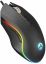 Everest Gamer Egér - SM-F09 TITANIO  (7200 DPI, 6gomb, 1,8m harisnyázott kábel,optikai, fekete, RGB LED)