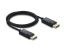 DeLock Coaxial DisplayPort 16K 60 Hz 80 Gbps with braided coating cable 2m Black
