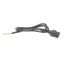 ACT Powercord C19 IEC Lock - open end 1m Black