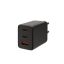 UAG 65W 3Port ((2)USB-C, (1)USB-A)Wall Charger EU Black