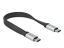 DeLock USB3.2 Gen2 FPC Flat Ribbon Cable USB Type-C to USB Type-C 22cm cable Black