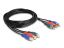 DeLock RCA RGB Extension Cable 3 x male to 3 x female 1m Black