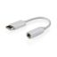 Gembird A-CM-3.5F-01 USB type-C plug to stereo 3.5 mm audio adapter cable White