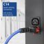 ACT PL0072 Powercord C14 IEC Lock+ Dual Locking - C15 IEC Lock+ 2m Blue