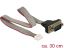 DeLock Serial pin header female > 1x DB9 male 2mm pitch layout: twisted cable