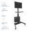 ACT Mobile Workstation for a single monitor with CPU mount keyboard and mouse tray Black