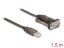 DeLock USB-A 2.0 to RS-232 D-Sub 9 cable male/male 1,5 m Black
