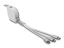 DeLock USB Type-C 3 in 1 Retractable Charging Cable for Lightning/Micro USB/USB Type-C White