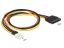 DeLock Power Cable SATA 15 pin male > 4 pin floppy male 40cm