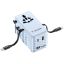 Verbatim Charge ''n'' Travel 70W GaN III Universal Travel Adapter with 2 Retractable USB-C Cables Blue