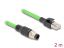 DeLock M12 Cable A-coded 8 pin male to RJ45 male PUR (TPU) 2m Green