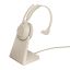Jabra Evolve2 65 UC Mono Bluetooth Headset + Charging Station Gold Beige