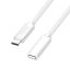 Logilink USB 2.0 Type-C cable C/M to C/F 100W 1m White
