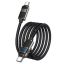 Hoco U137 USB-C to USB-C charging data cable with display 1,2m Black