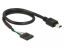 DeLock USB 2.0 pin header female 5 pin > USB 2.0 Type Mini-B male 30cm cable Black