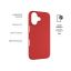 FIXED Story lágy gumi tok Apple iPhone 16-hoz, piros