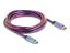 DeLock USB 2.0 Cable USB Type-C male to male with metal jacket iridescent PD 3.0 60W 2m